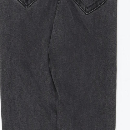 Primark Womens Grey Cotton Skinny Jeans Size 8 L28 in Regular Zip