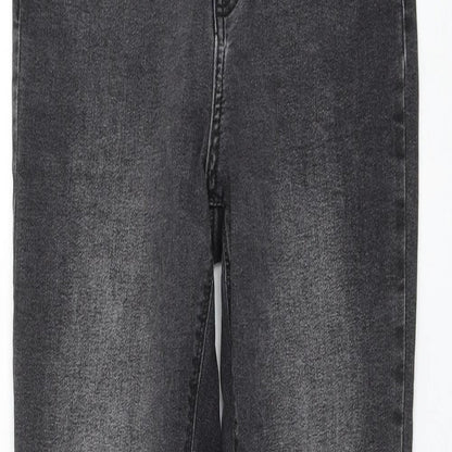 Primark Womens Grey Cotton Skinny Jeans Size 10 L30 in Regular Zip