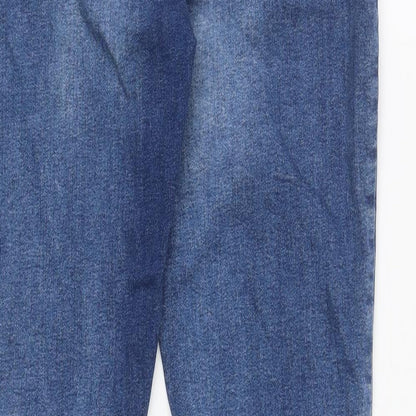 Denim & Co. Womens Blue Cotton Skinny Jeans Size 38 in L29.5 in Regular Zip