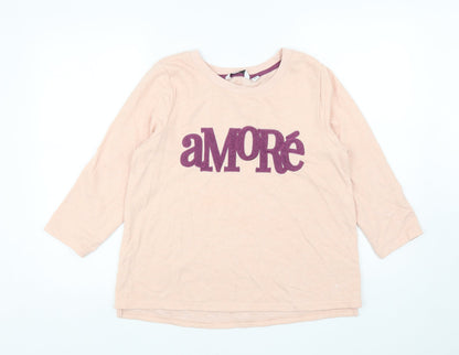 WULI : LUU Womens Orange Cotton Pullover Sweatshirt Size M Pullover - Amore