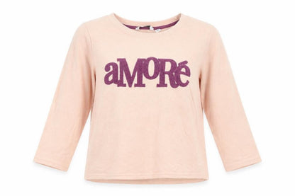 WULI : LUU Womens Orange Cotton Pullover Sweatshirt Size M Pullover - Amore