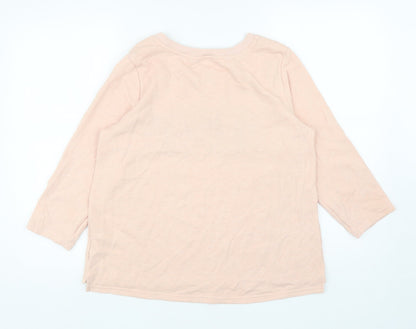 WULI : LUU Womens Orange Cotton Pullover Sweatshirt Size M Pullover - Amore