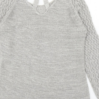 Womens UK Size 10 Dorothy Perkins Grey Pullover Jumper