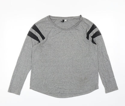 Womens UK Size M Divided Grey Basic T-Shirt