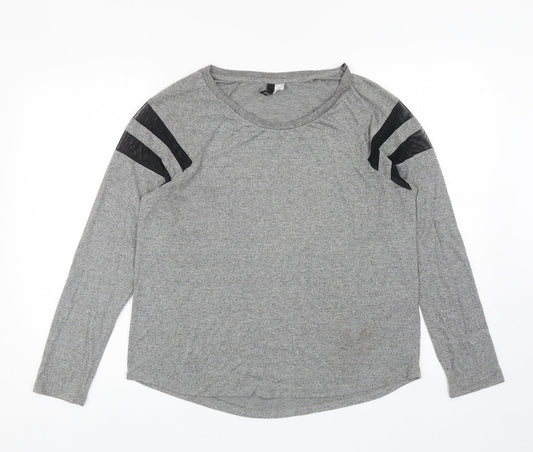 Womens UK Size M Divided Grey Basic T-Shirt