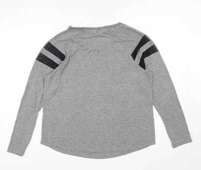 Womens UK Size M Divided Grey Basic T-Shirt
