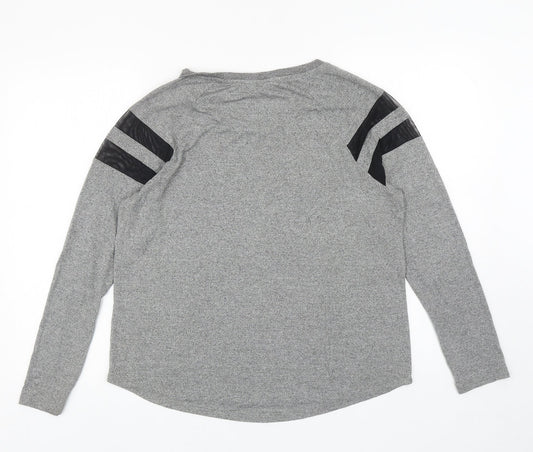 Womens UK Size M Divided Grey Basic T-Shirt