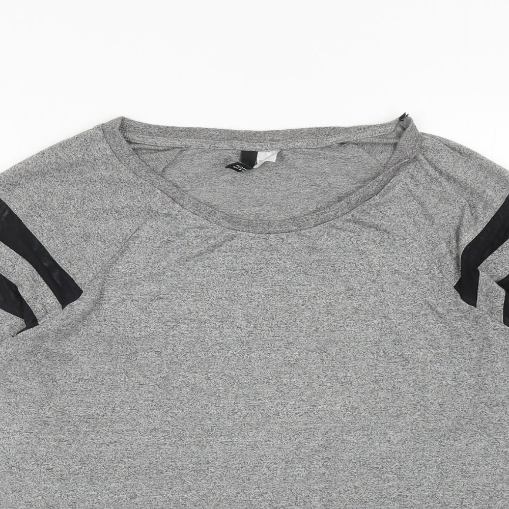 Womens UK Size M Divided Grey Basic T-Shirt