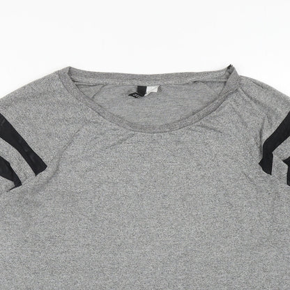 Womens UK Size M Divided Grey Basic T-Shirt