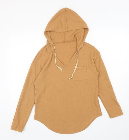 SheIn Womens Yellow Viscose Pullover Hoodie Size M Pullover