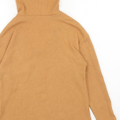 SheIn Womens Yellow Viscose Pullover Hoodie Size M Pullover
