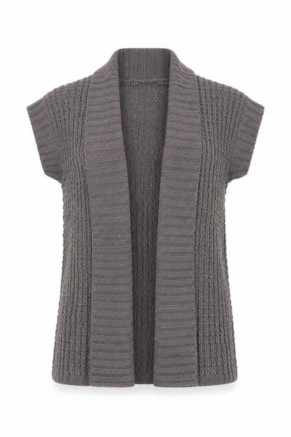CMD Womens Grey V-Neck Acrylic Cardigan Jumper Size M