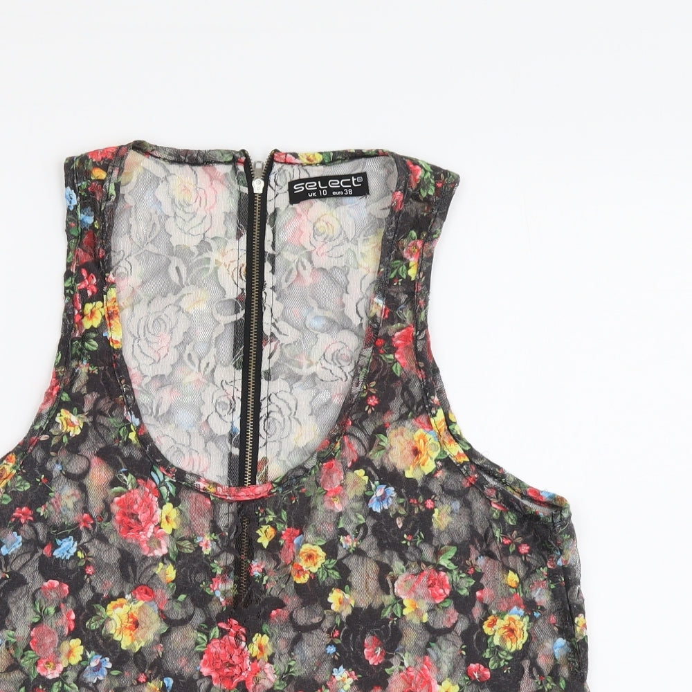 Womens UK Size 10 Selected Multicoloured Basic Tank