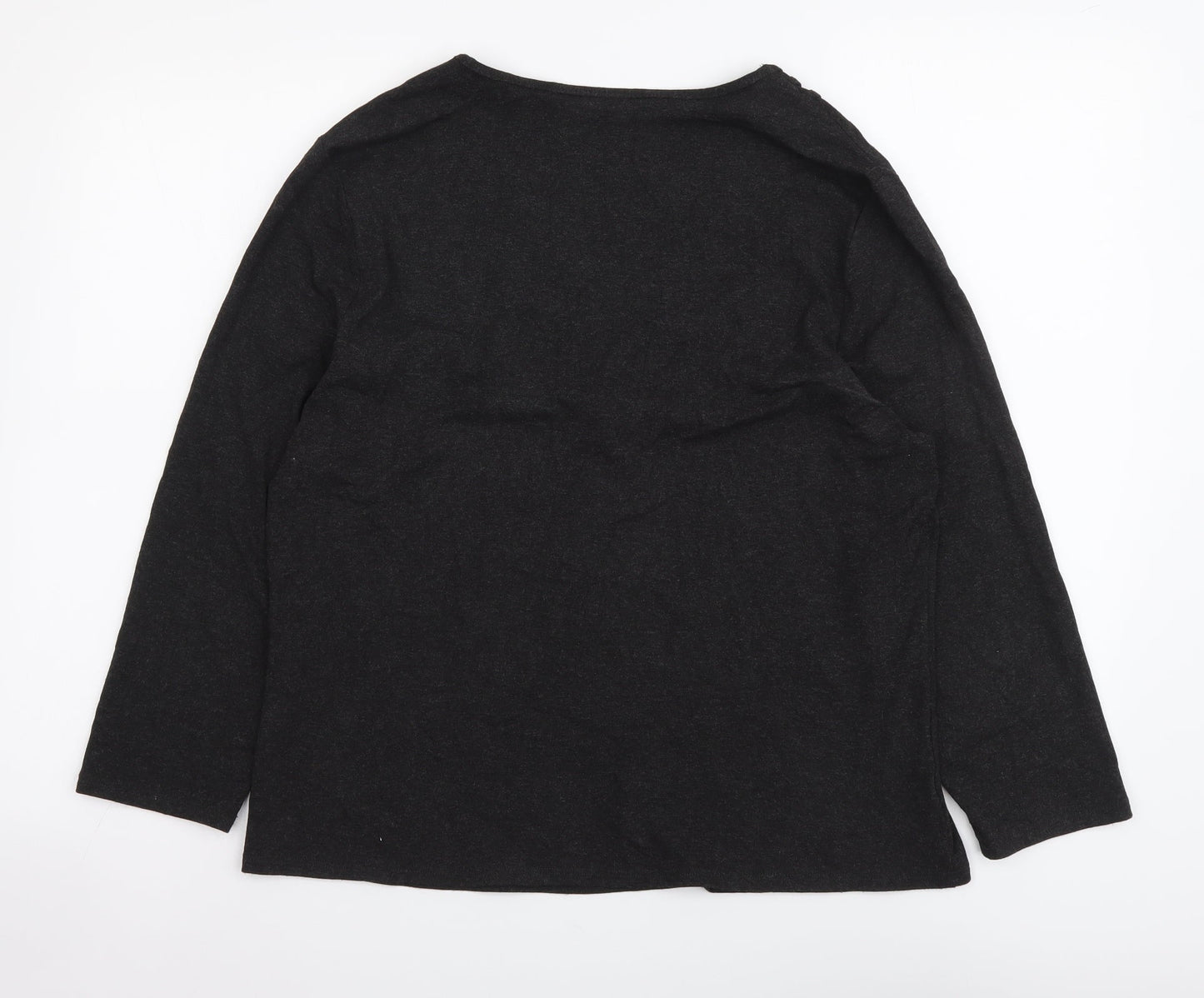 CC Womens Brown Viscose Basic Blouse Size M V-Neck