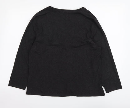 CC Womens Brown Viscose Basic Blouse Size M V-Neck