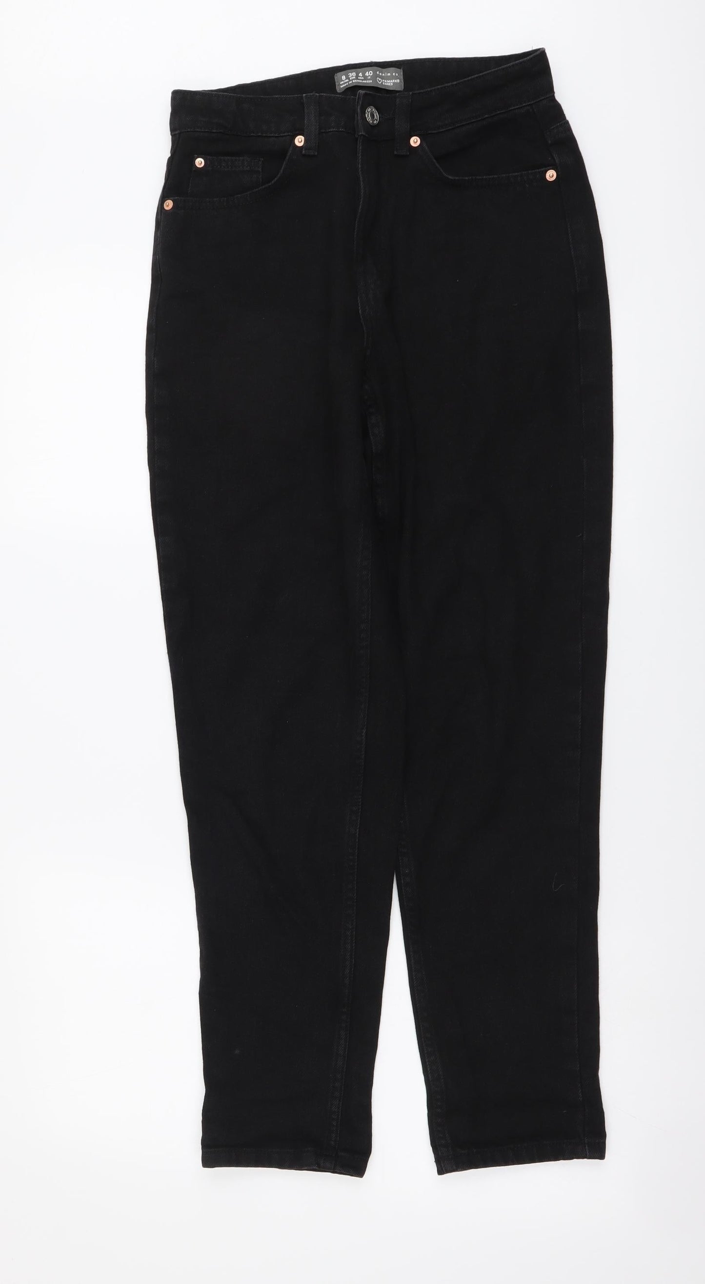 Denim & Co. Womens Black Cotton Jegging Jeans Size 8 L28 in Regular Button