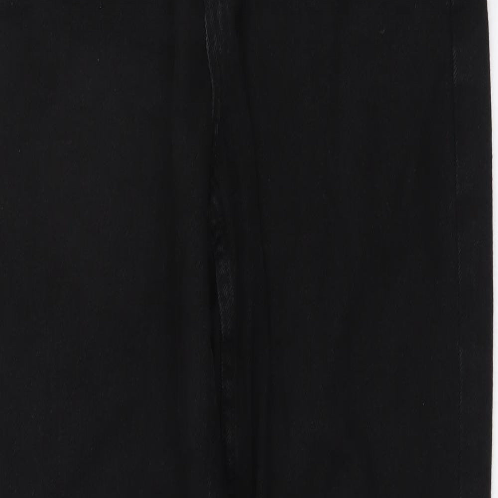 Denim & Co. Womens Black Cotton Jegging Jeans Size 8 L28 in Regular Button