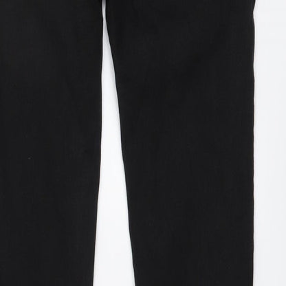 Topman Womens Black Cotton Skinny Jeans Size 30 in L30 in Regular Button