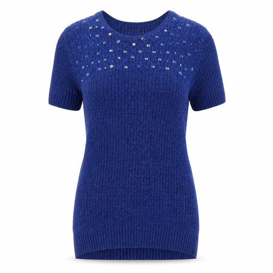 Womens UK Size L Saloos Blue Pullover Jumper