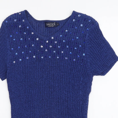 Womens UK Size L Saloos Blue Pullover Jumper