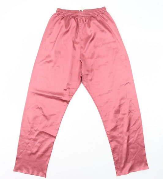 George Womens Pink Polyester Trousers Size 10 L26 in Regular