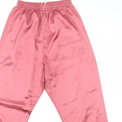 George Womens Pink Polyester Trousers Size 10 L26 in Regular