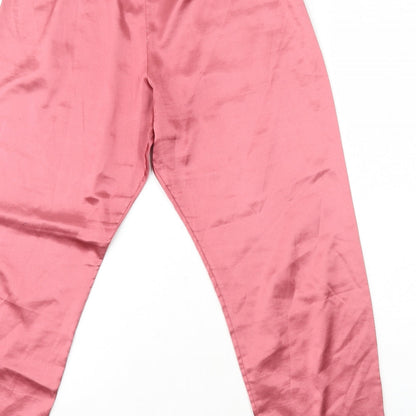 George Womens Pink Polyester Trousers Size 10 L26 in Regular