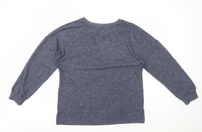 Primark Womens Blue Round Neck Polyester Pullover Jumper Size M