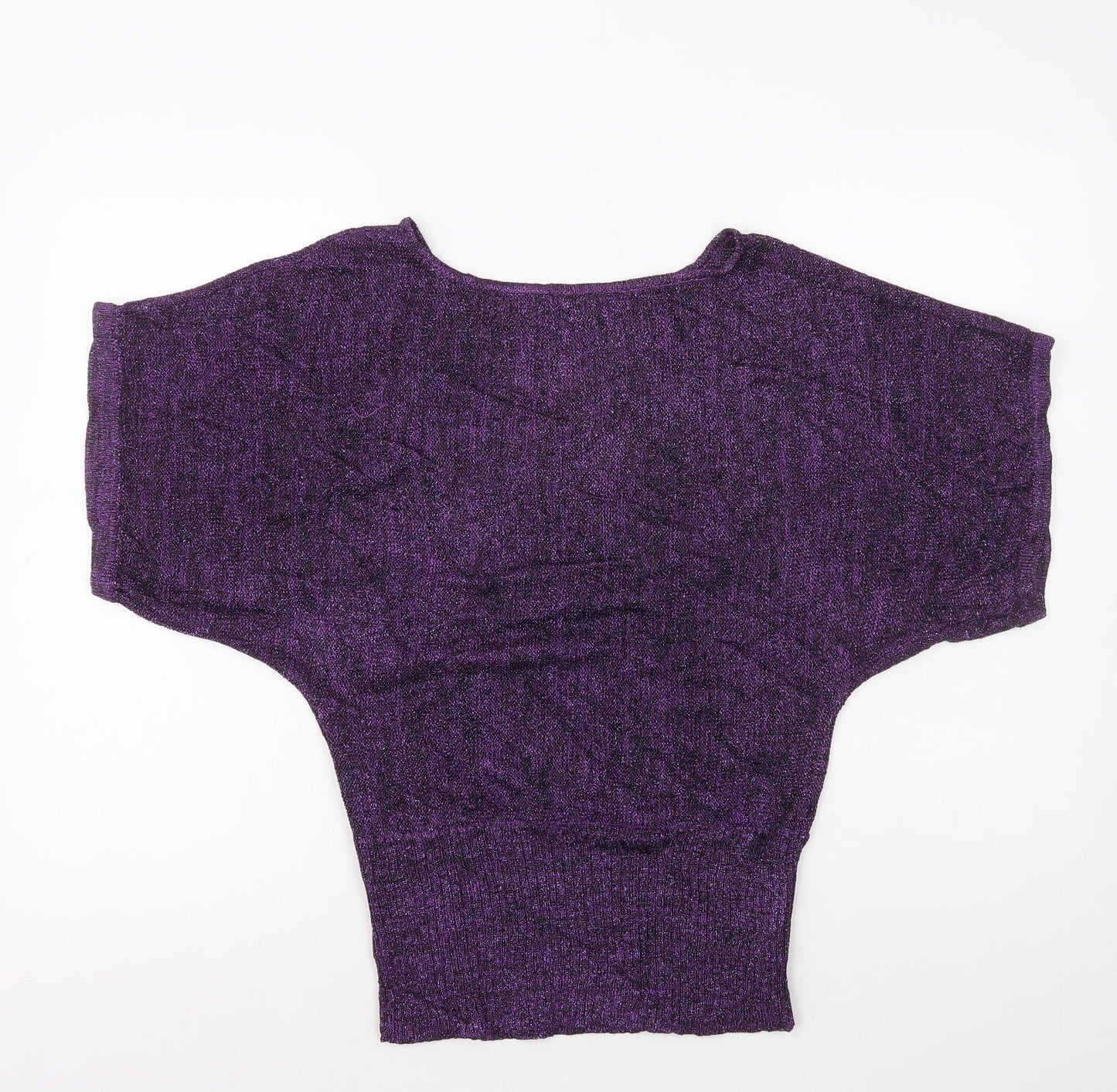 Womens UK Size M Preworn Purple Basic T-Shirt