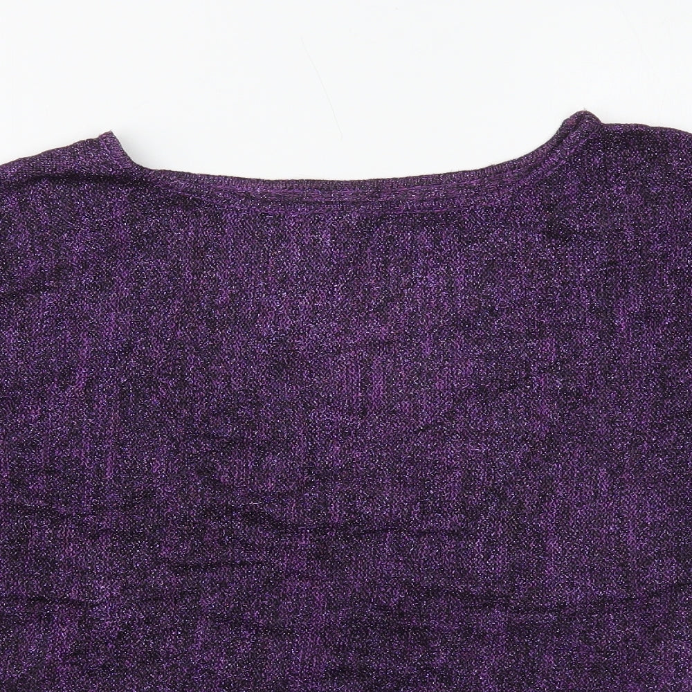 Womens UK Size M Preworn Purple Basic T-Shirt