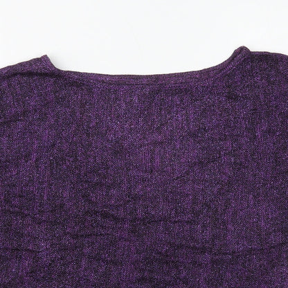 Womens UK Size M Preworn Purple Basic T-Shirt