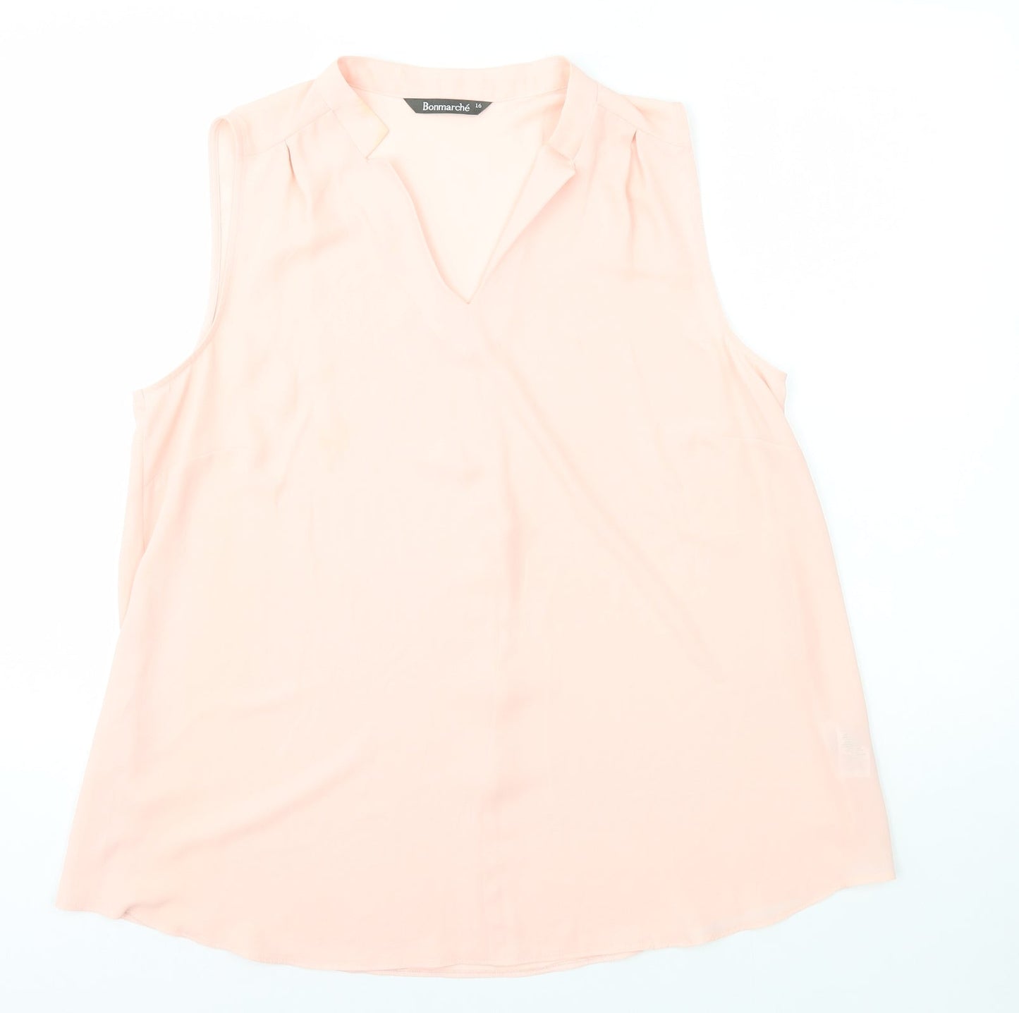 Womens UK Size 16 Bonmarché Pink Basic Blouse