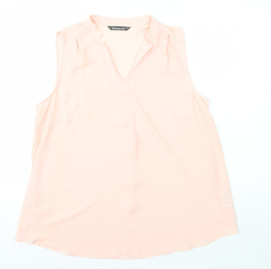 Womens UK Size 16 Bonmarché Pink Basic Blouse