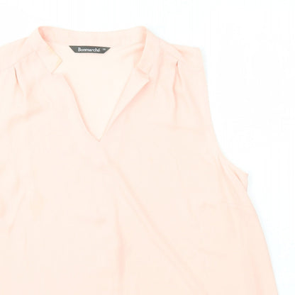 Womens UK Size 16 Bonmarché Pink Basic Blouse