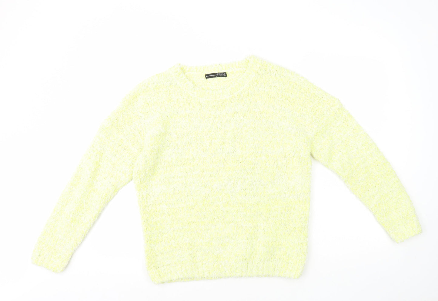 Primark Womens Yellow Round Neck Polyester Pullover Jumper Size 12 - Mohair