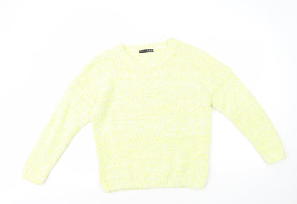 Primark Womens Yellow Round Neck Polyester Pullover Jumper Size 12 - Mohair