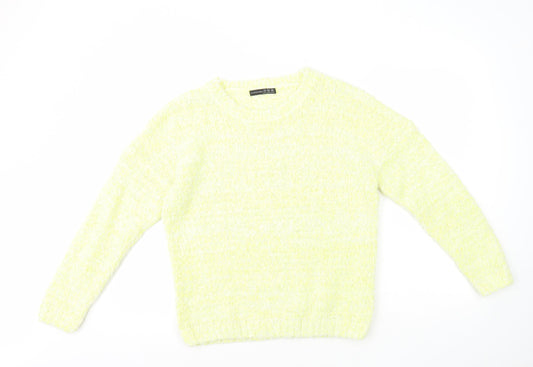 Primark Womens Yellow Round Neck Polyester Pullover Jumper Size 12 - Mohair