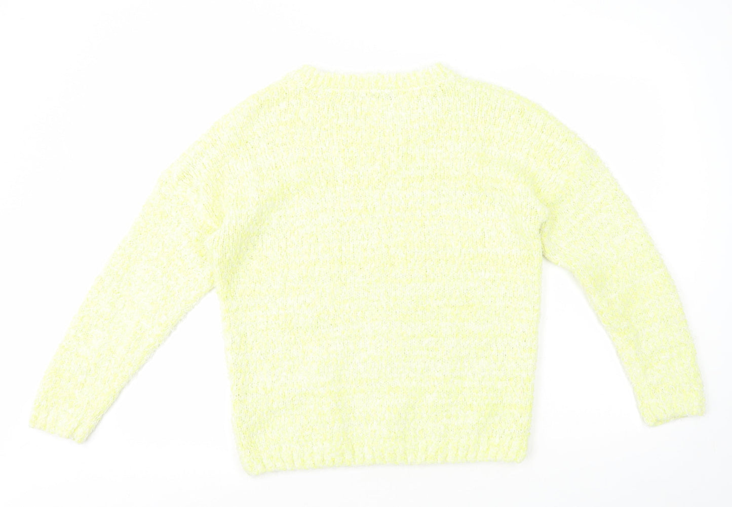 Primark Womens Yellow Round Neck Polyester Pullover Jumper Size 12 - Mohair