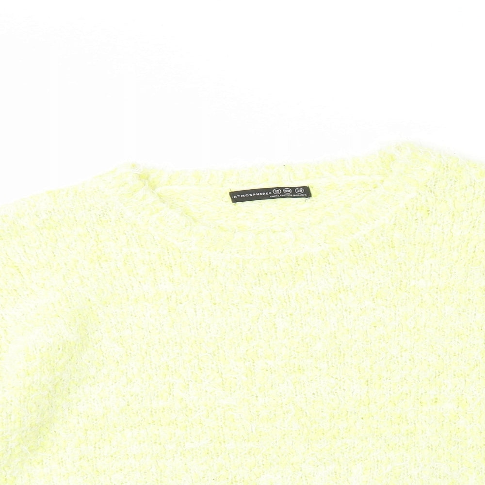 Primark Womens Yellow Round Neck Polyester Pullover Jumper Size 12 - Mohair