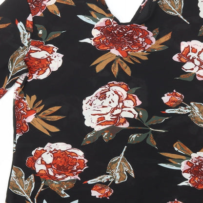 Womens UK Size L Preworn Black Basic Blouse