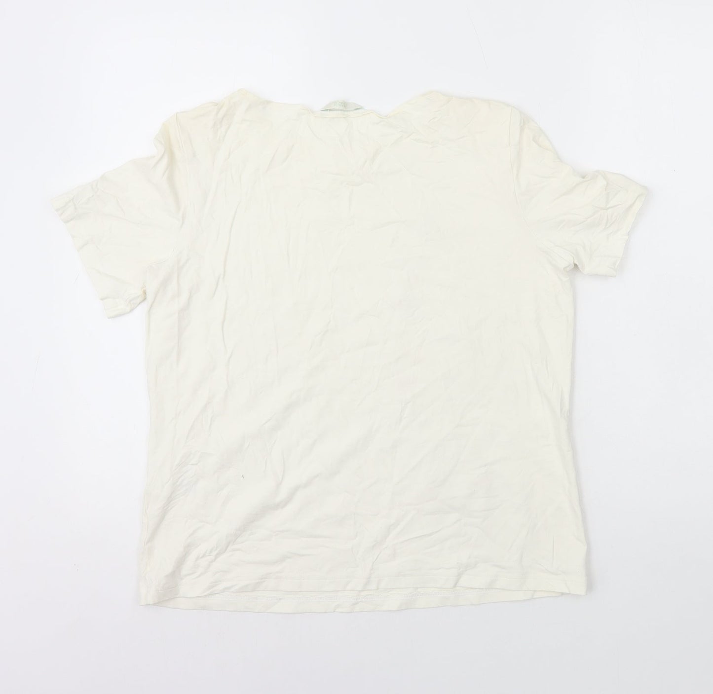 Womens UK Size 16 Marks and Spencer White Basic T-Shirt
