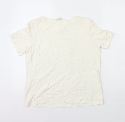 Womens UK Size 16 Marks and Spencer White Basic T-Shirt