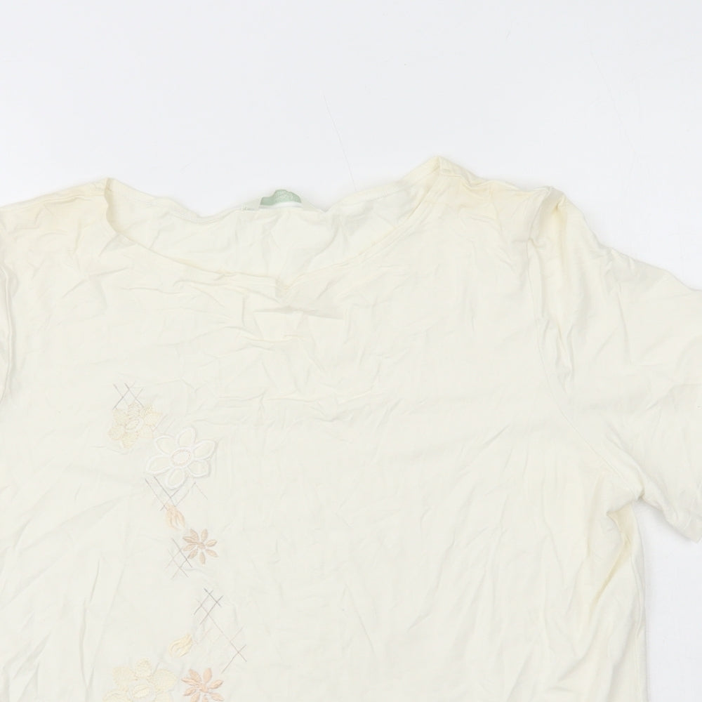 Womens UK Size 16 Marks and Spencer White Basic T-Shirt