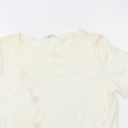 Womens UK Size 16 Marks and Spencer White Basic T-Shirt