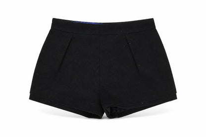 Ochirly Womens Black Polyester Hot Pants Shorts Size S L3 in Regular Zip