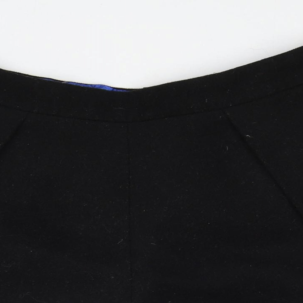 Ochirly Womens Black Polyester Hot Pants Shorts Size S L3 in Regular Zip