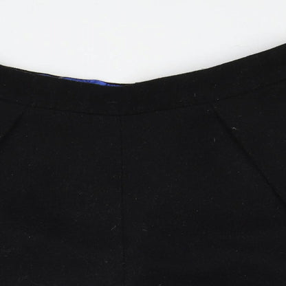 Ochirly Womens Black Polyester Hot Pants Shorts Size S L3 in Regular Zip