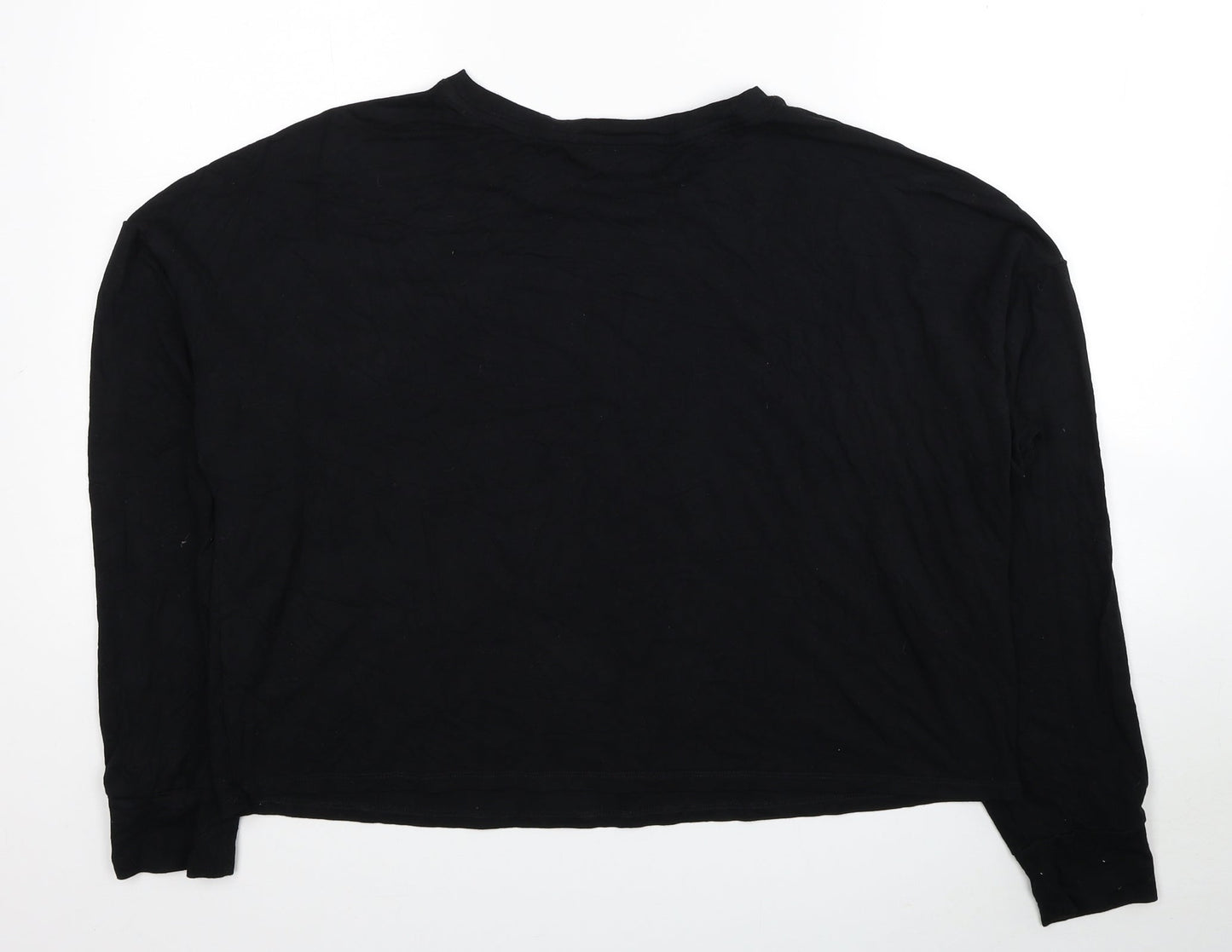 Netflix Womens Black Viscose Pullover Sweatshirt Size 18 Pullover - I Don't Do Boyfriends,Cropped