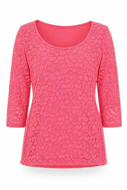 Womens UK Size XL Amisu Pink Basic Blouse