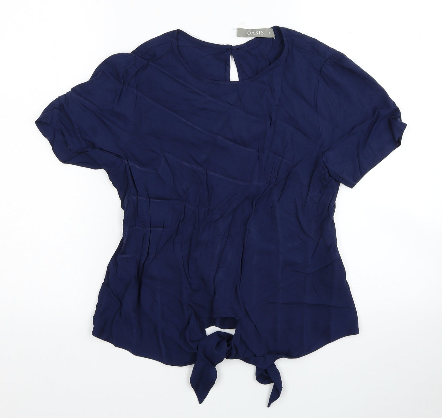 Womens UK Size 8 Oasis Blue Basic T-Shirt